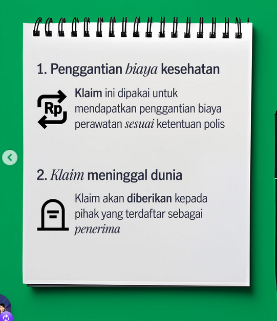 Penggantian biaya kesehatan dan klaim meninggal dunia